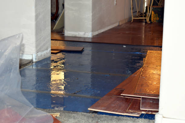 Professional Flood Cleanup technician working in Warren, MA